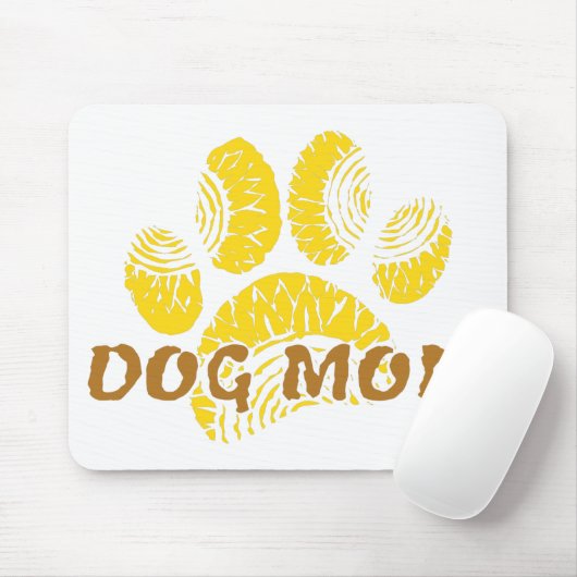 Hunde Mama Paw Sonnenblume Zeichnend Mousepad (Mit Mouse)