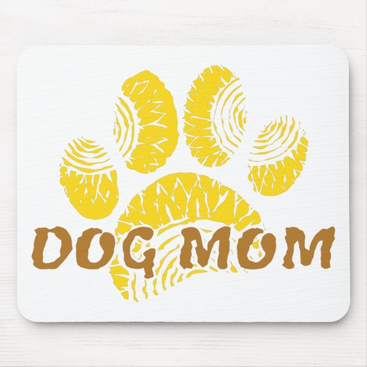 Hunde Mama Paw Sonnenblume Zeichnend Mousepad (Vorne)
