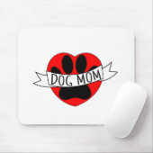 Hunde Mama Paw und Rotes Herz Zeichnend Mousepad (Mit Mouse)