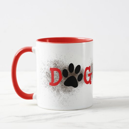 Hunde-Mama Pawprints mit Dirt Tasse (Links)