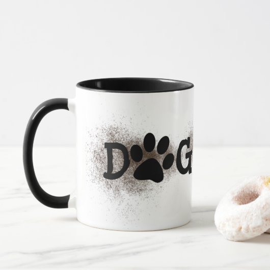 Hunde-Mama Pawprints mit Dirt Tasse (Mit Donut)