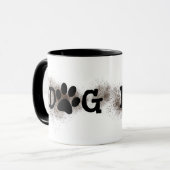 Hunde-Mama Pawprints mit Dirt Tasse (Vorderseite Links)