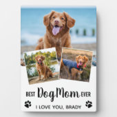 Hunde-Mama Personalisiert 3 FotoCollage Fotoplatte (Vorderseite)