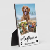 Hunde-Mama Personalisiert 3 FotoCollage Fotoplatte (Seite)