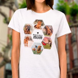 Hunde Mama Personalisiert 6 Foto-Collage mit dem N T-Shirt