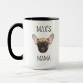 Hunde Mama Personalisiert Name Gesicht Mama Mutter Tasse (Links)