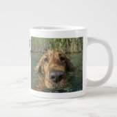 Hunde-Mama... Personalisiert zwei Foto & Text Jumbo-Tasse (Rechts)