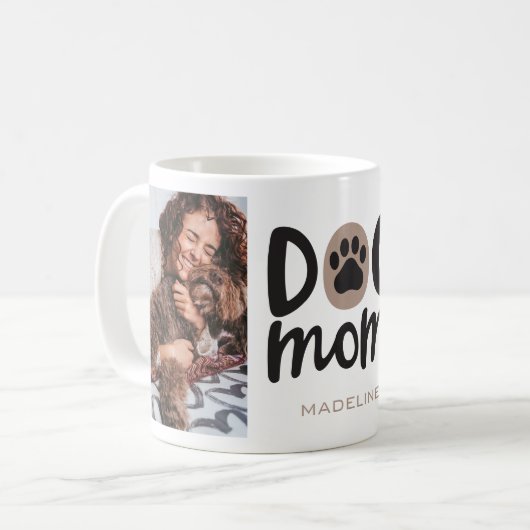 Hunde Mama Pfosten FotoCollage Kaffeekupf Tasse Cu (Vorderseite Links)