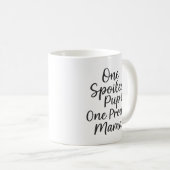 Hunde Mama Pride spielend handgeschriebenes Skript Kaffeetasse (VorderseiteRechts)