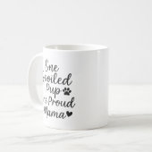 Hunde Mama Pride spielend handgeschriebenes Skript Kaffeetasse (Vorderseite Links)