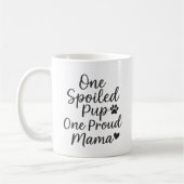 Hunde Mama Pride spielend handgeschriebenes Skript Kaffeetasse (Links)
