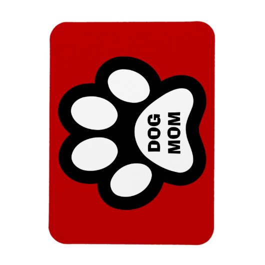 Hunde Mama PW Print Flexible Magnet (Vertikal)
