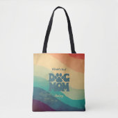 Hunde Mama Retro Groovy Regenbogen All-Over-Print Tasche (Vorderseite)