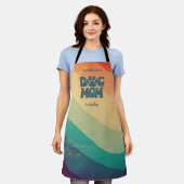 Hunde Mama Retro Rainbow Personalisiert Schürze (Getragen)