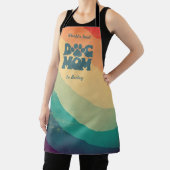 Hunde Mama Retro Rainbow Personalisiert Schürze (InSitu)
