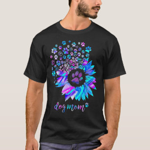 Hunde Mama Sonnenblume Hund Paw Hologramm T - Shir T-Shirt