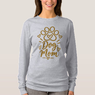 Hunde-Mama Süßer Pfotenabdruck Geschenk für Hunde- T-Shirt