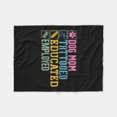 Hunde Mama Tätowierte Erziehungsberechtigte Heimti Fleecedecke (Vorderseite (Horizontal))