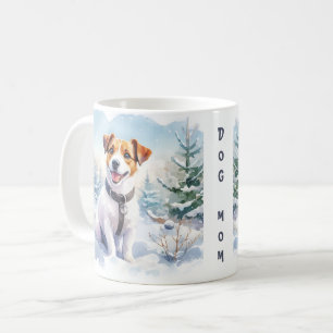 Hunde Mama / Vater Winter Vibes Jack Brüssel - Kaffeetasse