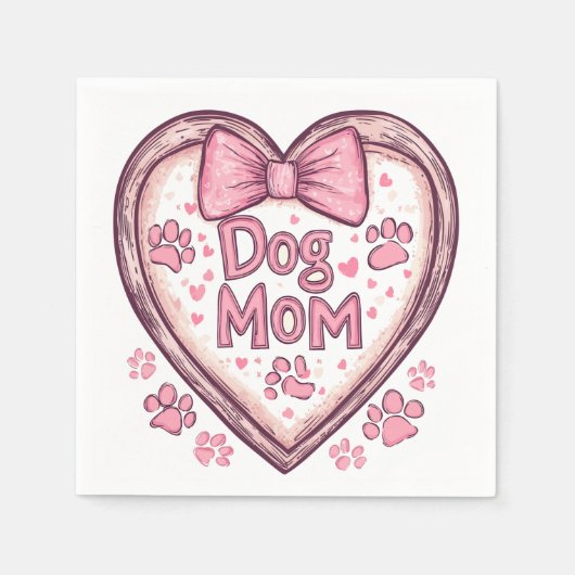 Hunde Mama Vibes - Chill and Stylish Design Serviette (Vorderseite)