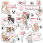 Hunde Mama Vinyl Stickers Aufkleber (Vorderseite)