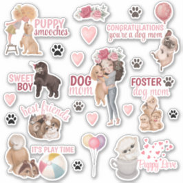 Hunde Mama Vinyl Stickers Aufkleber