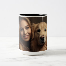 Hunde Mama Wifey Moderne Schwarz-Script Weiße Frau Zweifarbige Tasse