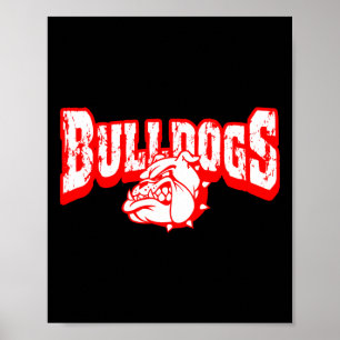Hunde Maskottchen Zurück zur Schule Teamgeist R  Poster