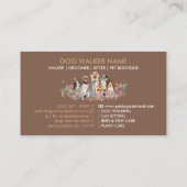 Hunde mehrfache Sitzen Visitenkarte (Rückseite)