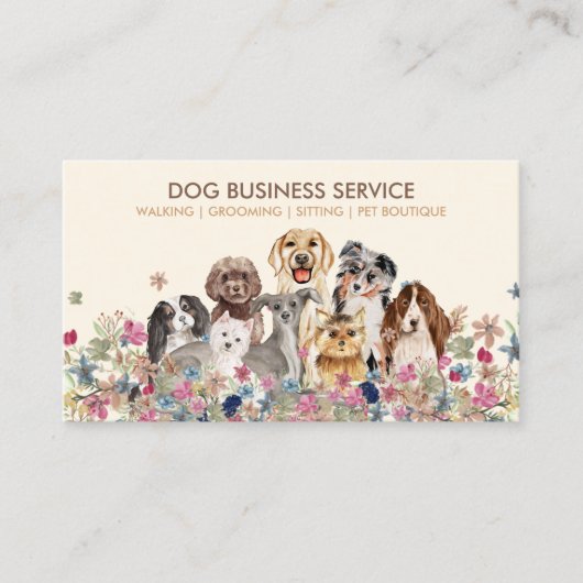 Hunde mehrfache Sitzen Visitenkarte (Vorderseite)