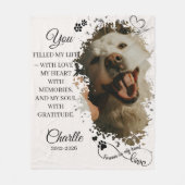 Hunde-Memorial-Foto-Trauer-Erinnerung Fleecedecke (Vorderseite)
