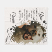 Hunde-Memorial-Foto-Trauer-Erinnerung Fleecedecke (Vorderseite (Horizontal))