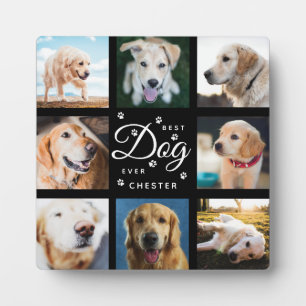 Hunde-Memorial Geschenk Bester Hund je Rustikales  Fotoplatte