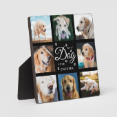 Hunde-Memorial Geschenk Bester Hund je Rustikales  Fotoplatte (Vorderseite)