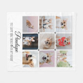Hunde-Memorial Geschenk Pet Loss Foto Collage Keep Fleecedecke (Vorderseite (Horizontal))