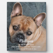 Hunde-Memorial-Geschenk - Pet Loss Keepake -Hund-B Fotoplatte (Vorderseite)