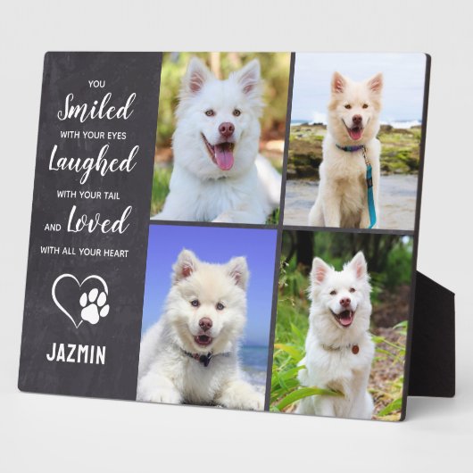 Hunde-Memorial-Geschenk - Pet Loss Keepake-Hund-Be Fotoplatte (Seite)
