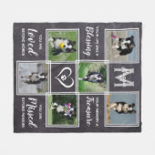 Hunde-Memorial-Geschenk - Pet Loss Monogramm Hund- Fleecedecke (Vorderseite (Horizontal))