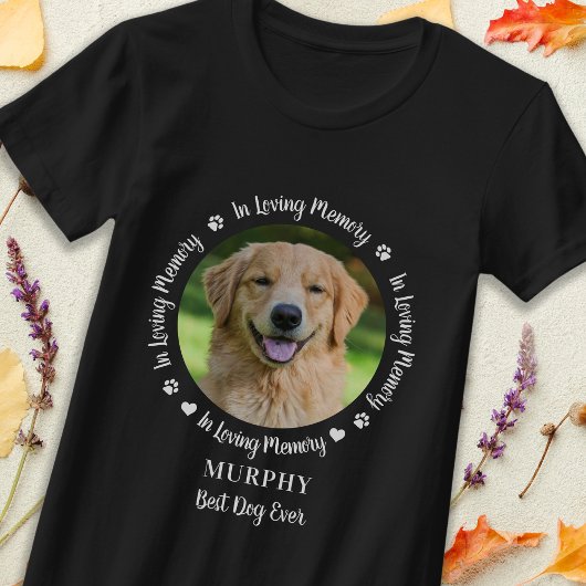 Hunde-Memorial Love Memory Personalisiertes Beglei T-Shirt