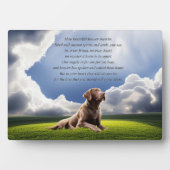 Hunde Memorial mit spirituellen Gedicht Schöne! Fotoplatte (Vorderseite)