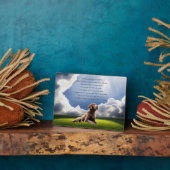 Hunde Memorial mit spirituellen Gedicht Schöne! Fotoplatte (Seite)