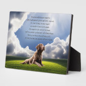 Hunde Memorial mit spirituellen Gedicht Schöne! Fotoplatte (Seite)