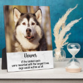 Hunde-Memorial Personalisiertes Foto Pet Loss Beil Fotoplatte (Seite)