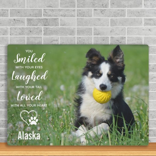 Hunde-Memorial Pet Loss-Geschenk - Beileid für Hau Fotoplatte