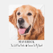 Hunde Memorial Pet Loss Geschenk Foto Personalisie Fleecedecke (Vorderseite)