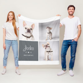Hunde-Memorial Pet Loss Keepake Foto Collage Fleecedecke