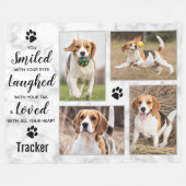 Hunde-Memorial Pet Loss Keepake Foto Collage Fleecedecke (Vorderseite (Horizontal))