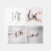 Hunde-Memorial Pet Loss Keepake Foto Collage Fleecedecke (Vorderseite (Horizontal))