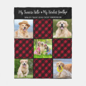 Hunde Memorial Pet Loss Personalisiertes Foto Rot Fleecedecke (Vorderseite)