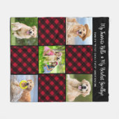 Hunde Memorial Pet Loss Personalisiertes Foto Rot Fleecedecke (Vorderseite (Horizontal))